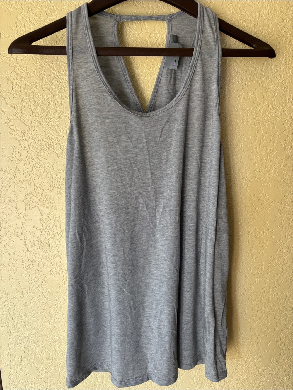 Athleta Light Gray Sleeveless Tank Top